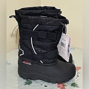 🆕 Ozark Trail Black Winter Snow Boots Boys Size 11